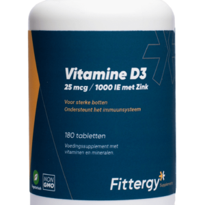 Vitamine D3 25 mcg + zink (180 stuks)