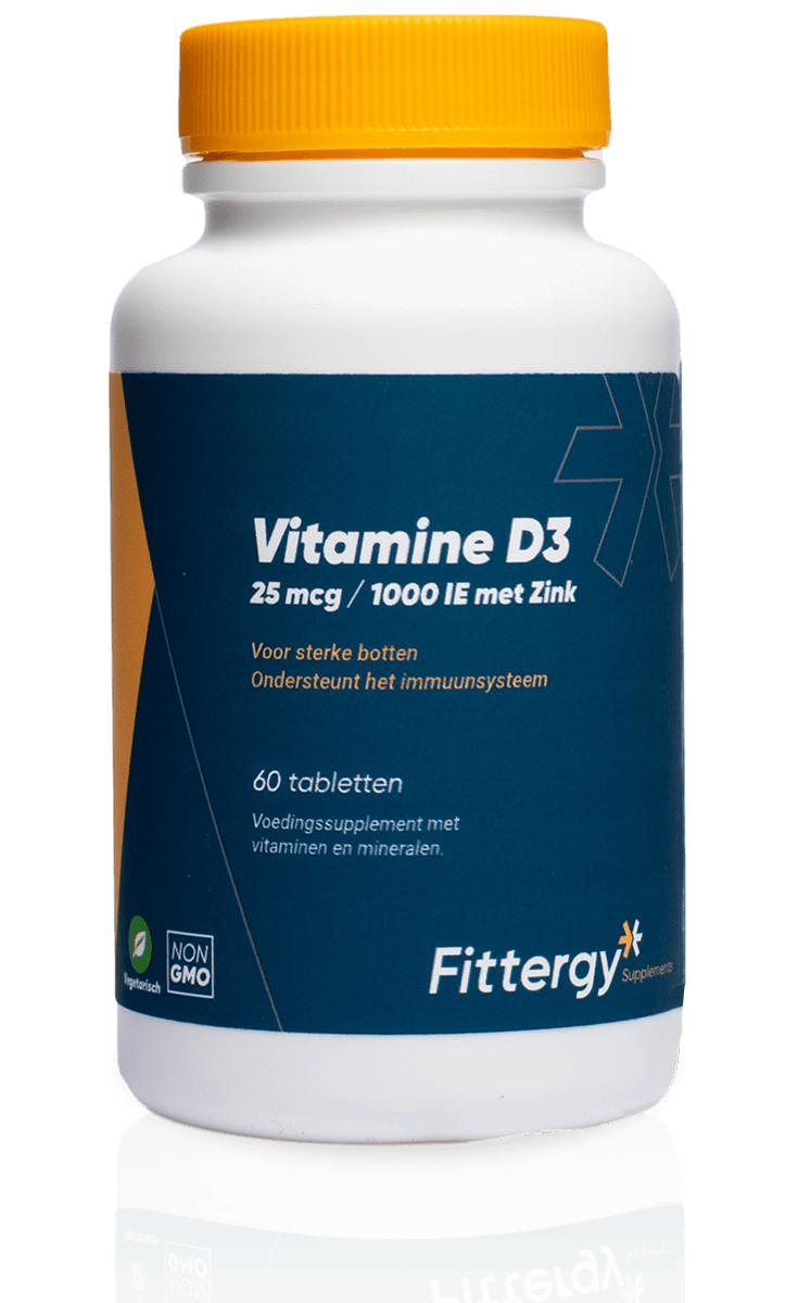 Vitamine D3 25 mcg + zink (60 stuks)